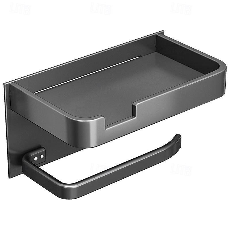 Caja de pañuelos higiénico, cajón de papel higiénico montado en la pared, estante de almacenamiento de papel higiénico no perforado para baño 2025 - $23.99 –P8