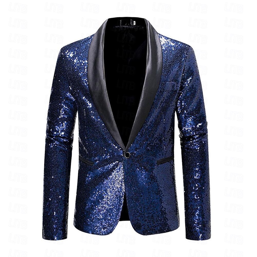 Retro Vintage Rococo Baroque Suits & Blazers Gentleman Sequins Men's Masquerade Party / Evening Pride Parade Pride Month Adults' Coat 2025 - $68.99 –P1