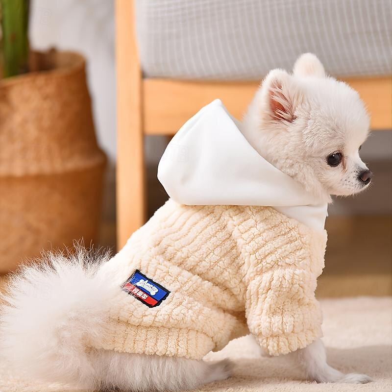 Dog Cat Hoodie Fashion Cute Winter Warm Soft Washable Comfortable Outdoor Sports Dog Clothing for Bichon Frise Poodle Pomeranian Baby Pet Papillon 2025 - $27.99 –P2