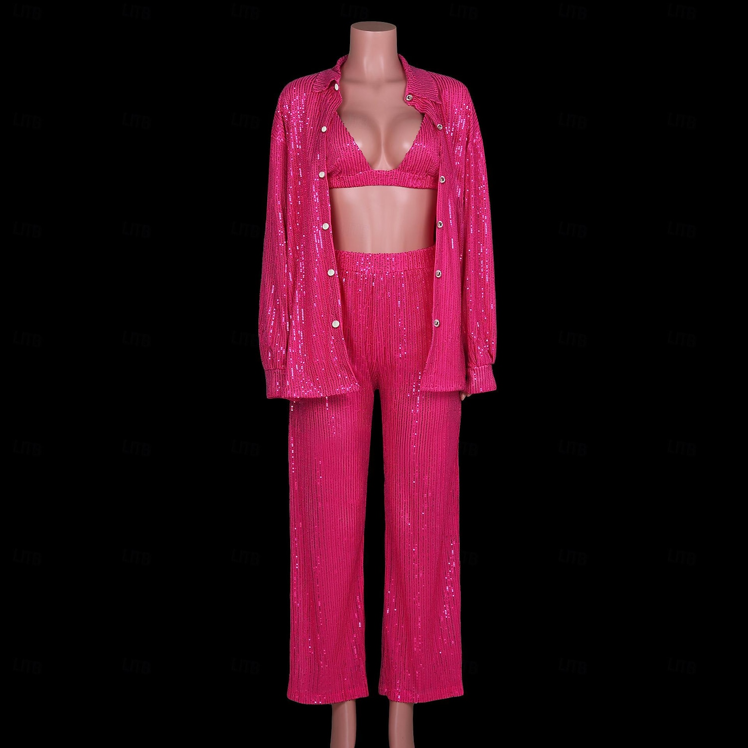 Retrò Vintage Disco Anni '80 Pantaloni Abiti Camicia Per donna Feste Club Parata dell'Orgoglio Adulti Primavera & Estate del 2025 a $17.49 –P3