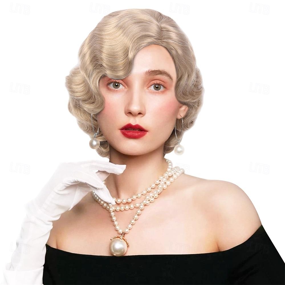Brown Wig 1920s Lady Finger Wave Wig Vintage Brown 20s Wig Women Retro Synthetic Hair Carnival Cosplay Party Costume Wig Halloween Wigs 2026 - $18.49 –P2