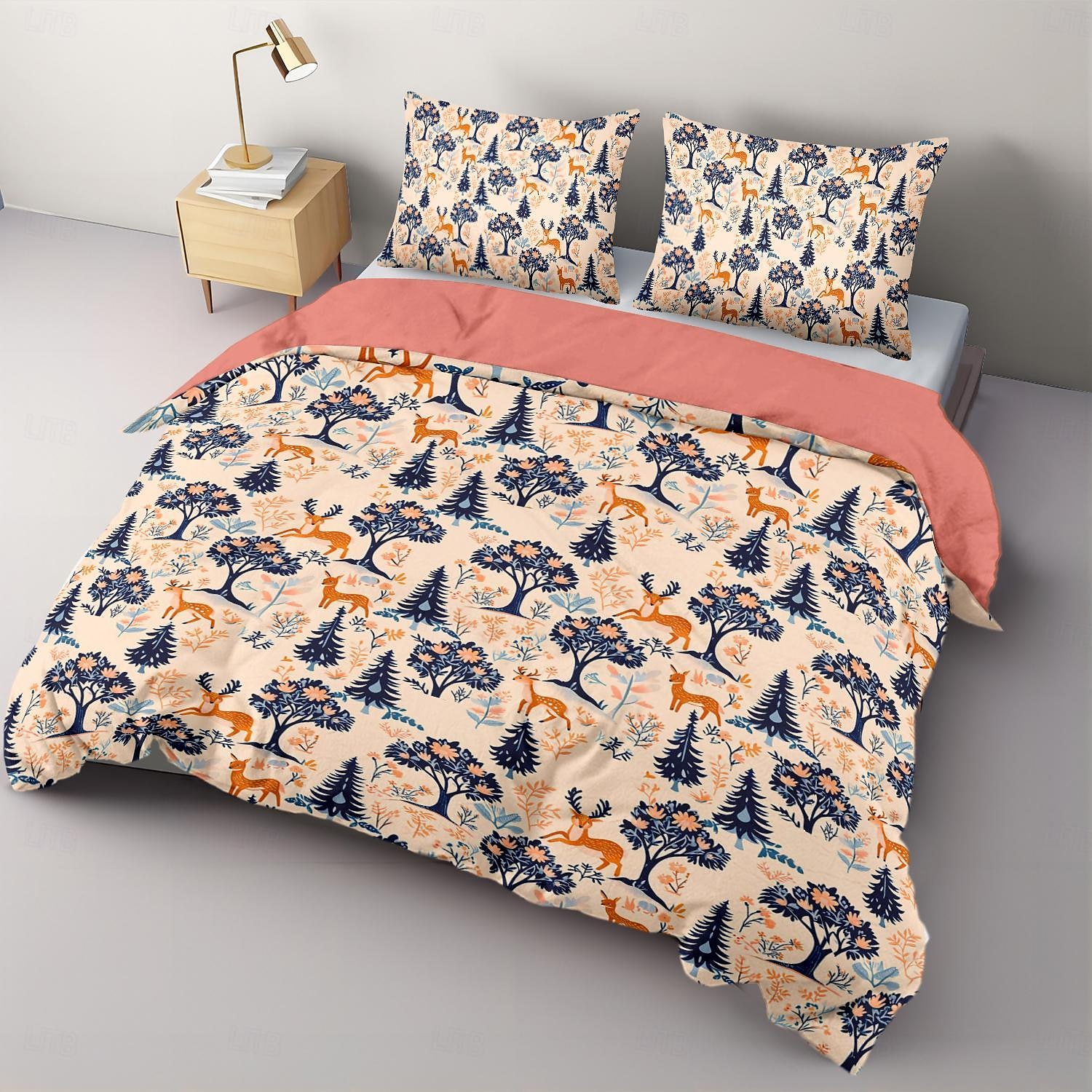100% Cotton Duvet Cover Set Tree Pattern Set Soft 3-Piece Luxury Bedding Set Home Decor Gift King Queen Duvet Cover 2025 - $37.99 –P19