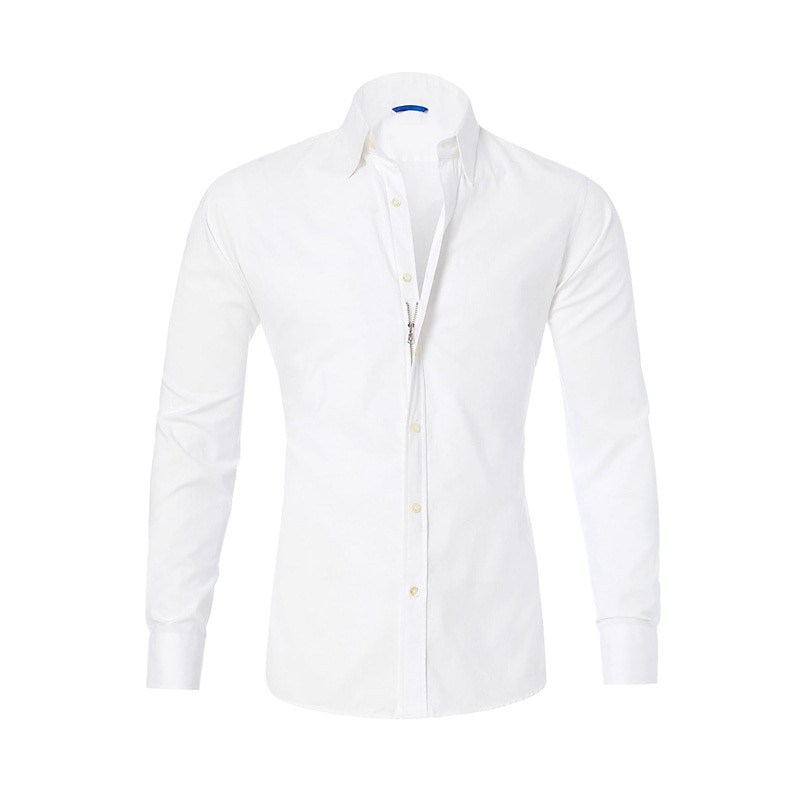 Men's Dress Shirt Button Up Shirt Plain Wedding Daily Light Blue Black White Pink Long Sleeve Lapel Spring &  Fall Clothing Apparel Collared Shirts 2026 - $31.99 –P6