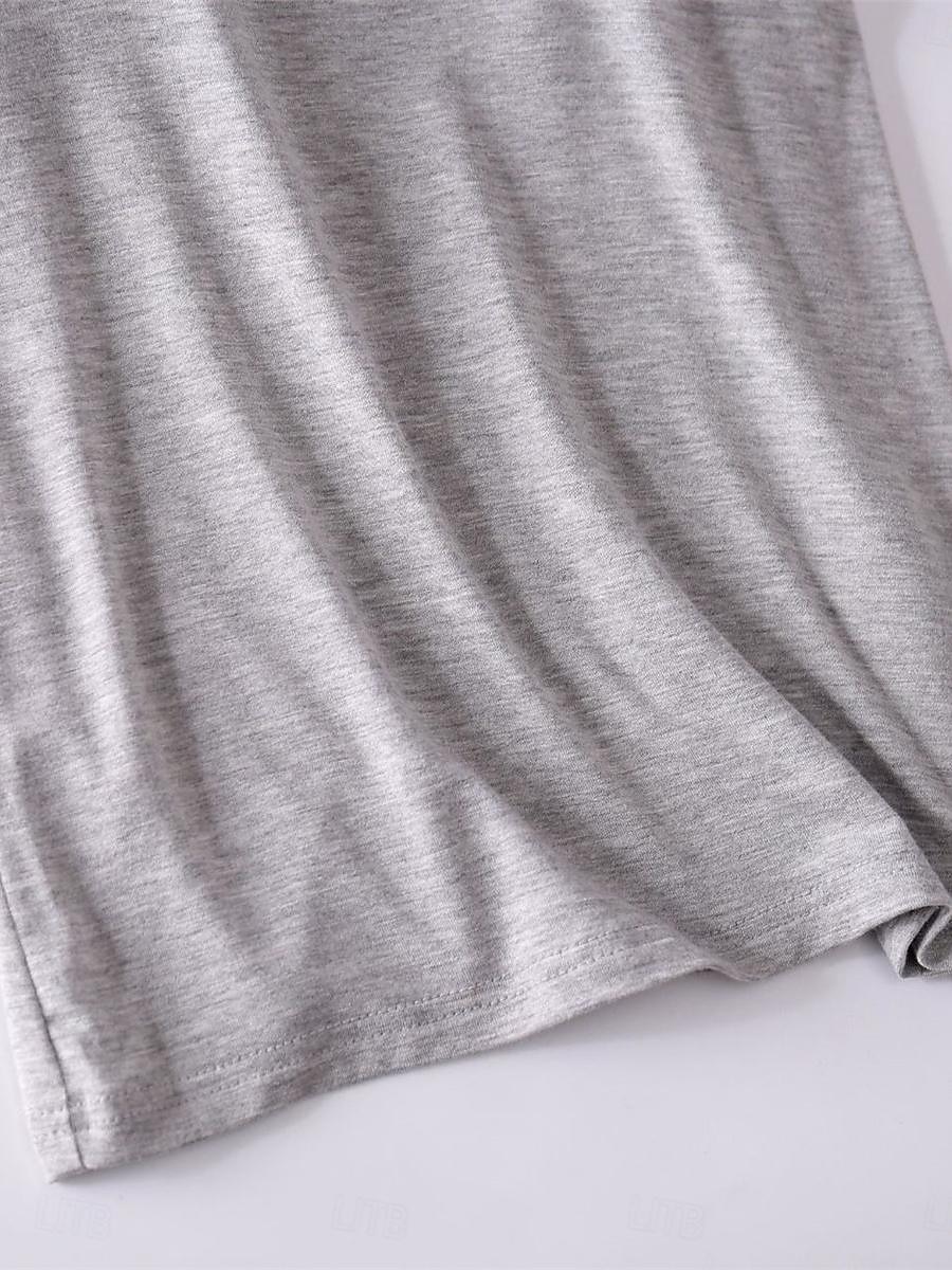 pigiama da donna set colore puro semplice comfort casa quotidiano letto modal traspirante girocollo manica corta maglietta pantaloni pettorali protezioni abiti estivi per la casa del 2026 a $26.99 –P5