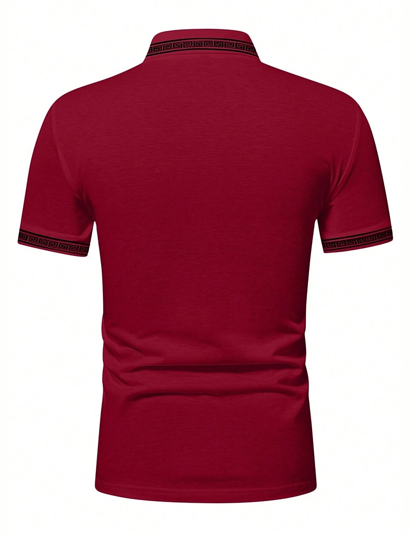 Herren Poloshirt Polos mit Knöpfen Casual Sport Kargen Kurzarm Modisch Basic Farbblock Patchwork Sommer Regular Fit Schwarz Armeegrün Burgunderrot Marinenblau Beige Poloshirt 2025 - $17.99 –P6