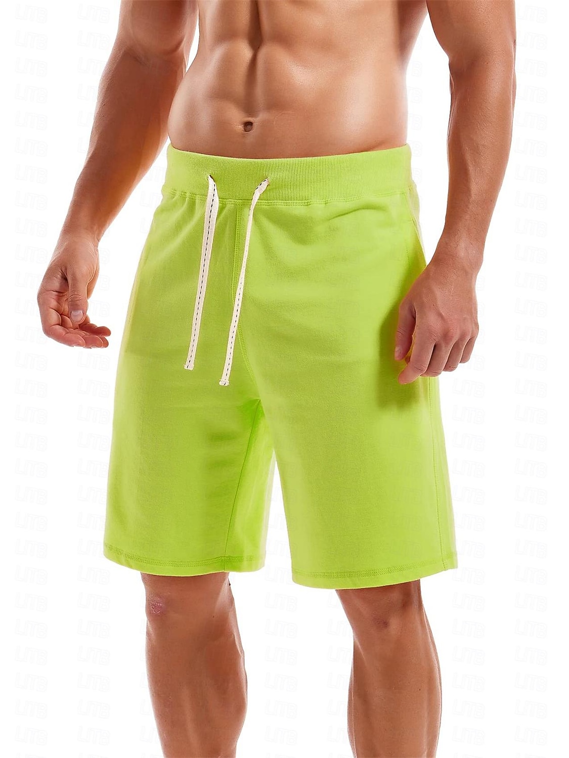 Men's Sweat Shorts Shorts Workout Shorts Casual Shorts Drawstring Pocket Elastic Waist Plain Comfort Breathable Knee Length Casual Daily Holiday Sports Fashion Blue Khaki Micro-elastic 2026 - $18.99 –P6