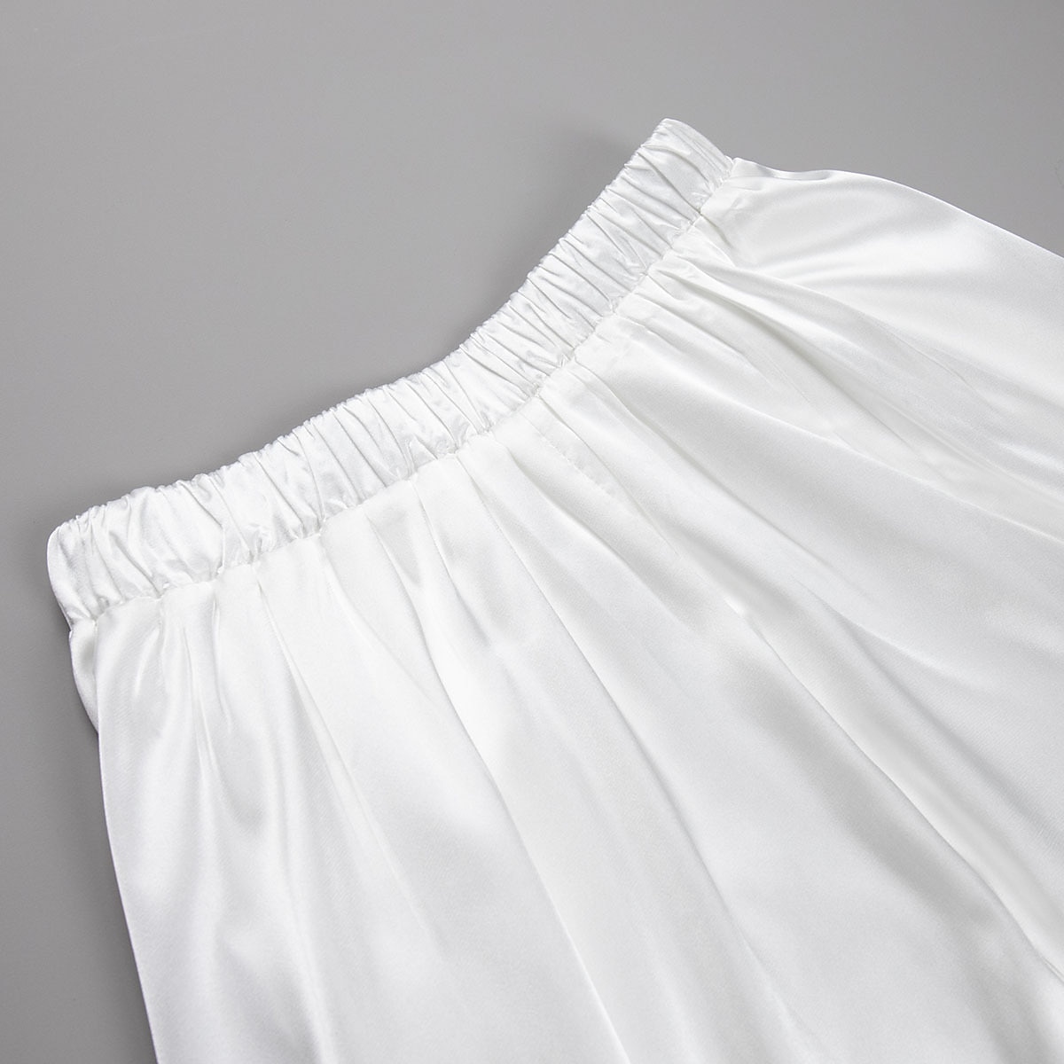 Dame الالتفاف Huske Langt skjørt Elegant Mote Maksi Høy Midje Skjørt Ensfarget Gate Daglig Svart Hvit Kakifarget Sommer Sateng 2025 - $31.99 –P17