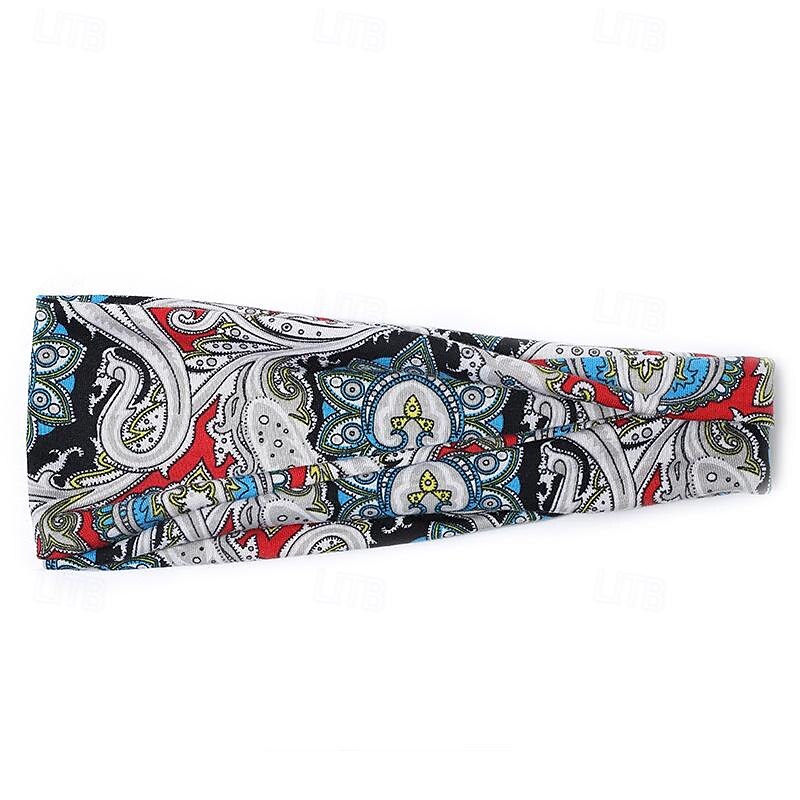 Printed Sports Headband Yoga Headband Headband Sweat Absorbing Band Anti Sweat Women s Wide Brimmed Headscarf Headwear 2025 - $6.99 –P9