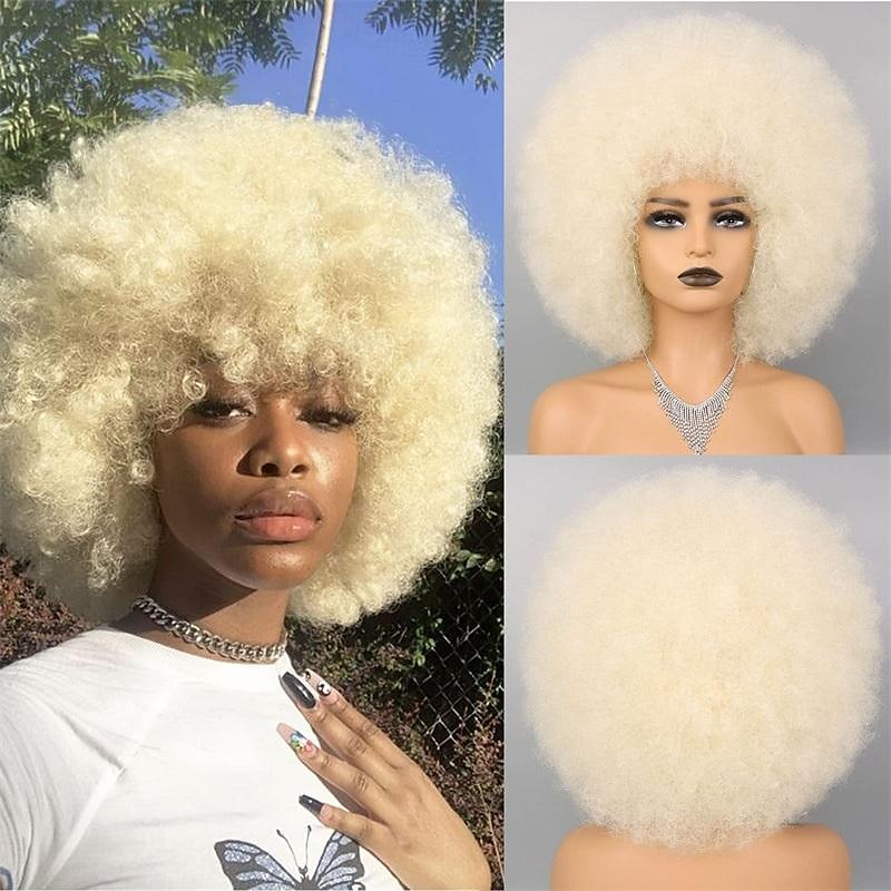 parrucche afro rosse per donne nere parrucca senza colla da indossare e andare da 10 pollici parrucche afro ricce parrucche sintetiche color borgogna per feste quotidiane costume cosplay uso del 2025 a $19.99 –P11
