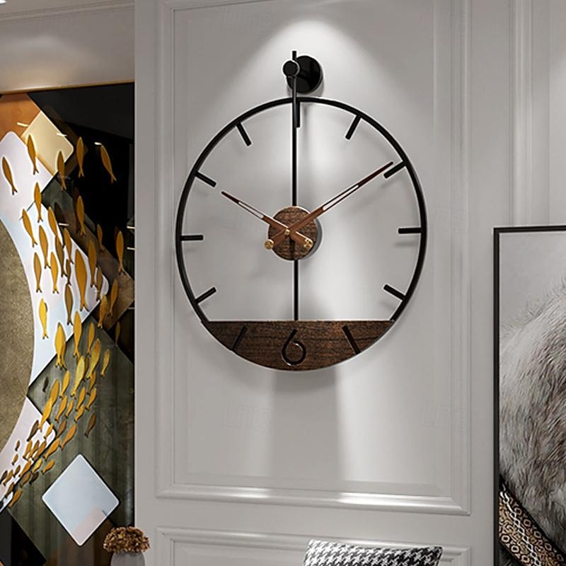 Duży zegar ścienny metalowy retro minimalistyczny nowoczesny okrągły cichy, nie tykające zegary na baterie do salonu/domu/kuchni/sypialni/biura/wystrój szkoły 2026 - $94.99 –P6