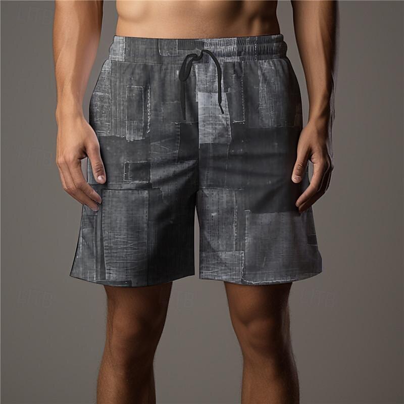 Men's Plaid Color Block Patchwork Swim Shorts Board Shorts Swimming Trunks Mid Waist Vacation Hawaiian Holiday Vacation Holiday Beach Drawstring with Mesh lining Elastic Waist Designer Clothing 2025 - $17.99 –P9