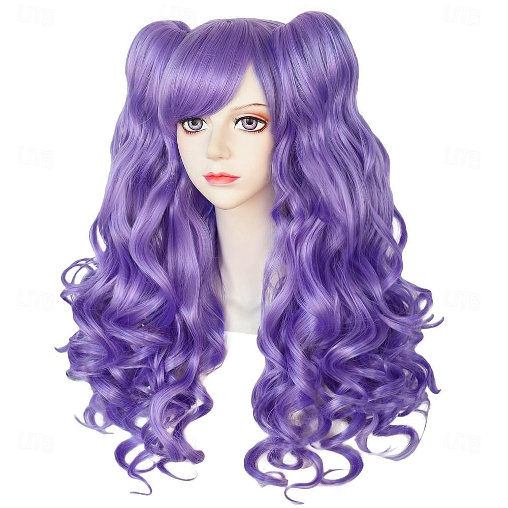 Peruca Longa Cacheada Azul com Rabo de Cavalo Peruca Azul Claro com 2 Rabos de Cavalo Peruca Lolita Azul com Franja para Mulheres Peruca Anime Peluca Azul para Fantasia Carnaval Halloween de 2025 por $35.99 –P15