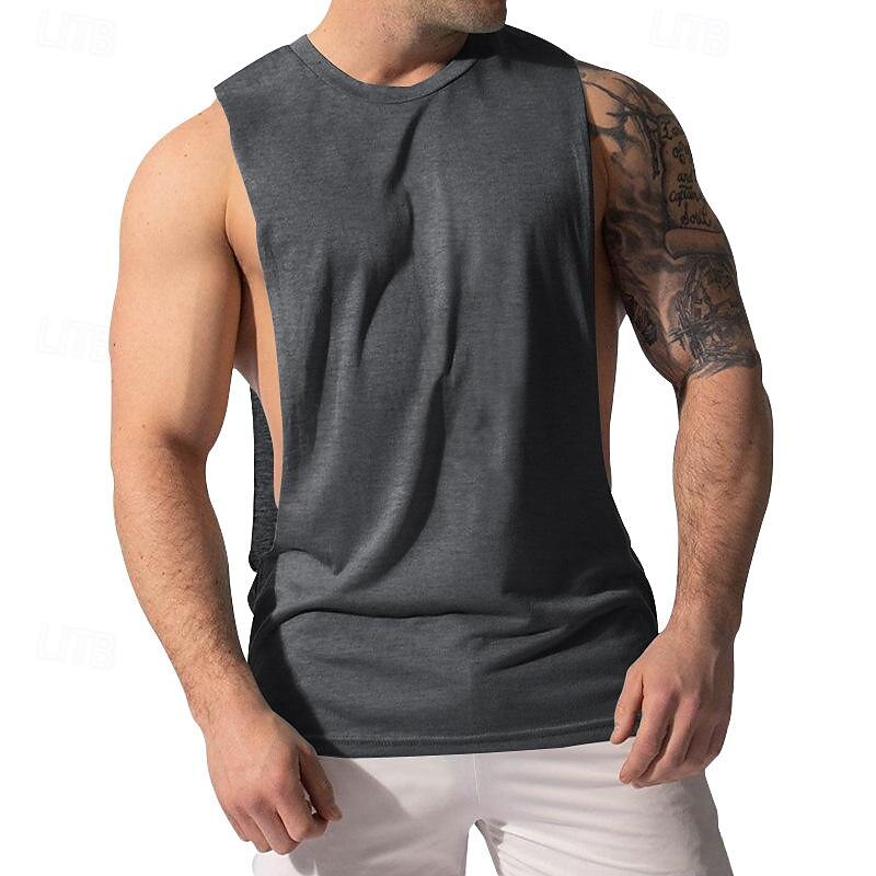 Herren Tank Top Shirt Unterhemden Ärmellos Rundhalsausschnitt Frühling Sommer Glatt Modisch Designer Basic Sexy Urlaub Strasse Ausgehen Hellblau Weiß Rosa Top T-Shirt für Herren 2025 - $10.49 –P17