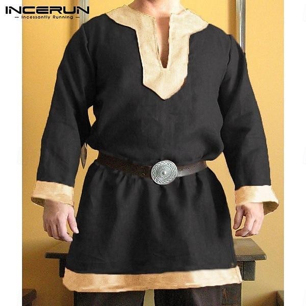 Retrò Vintage Medievale Rinascimento Blusa / Camicia Armatura Cintura in Vita Fiera del Ren Pirata Guerriero Cavaliere Tinta unica Per uomo Vichingo Fantasia Halloween Carnevale Mascherata Halloween del 2025 a $44.99 –P6