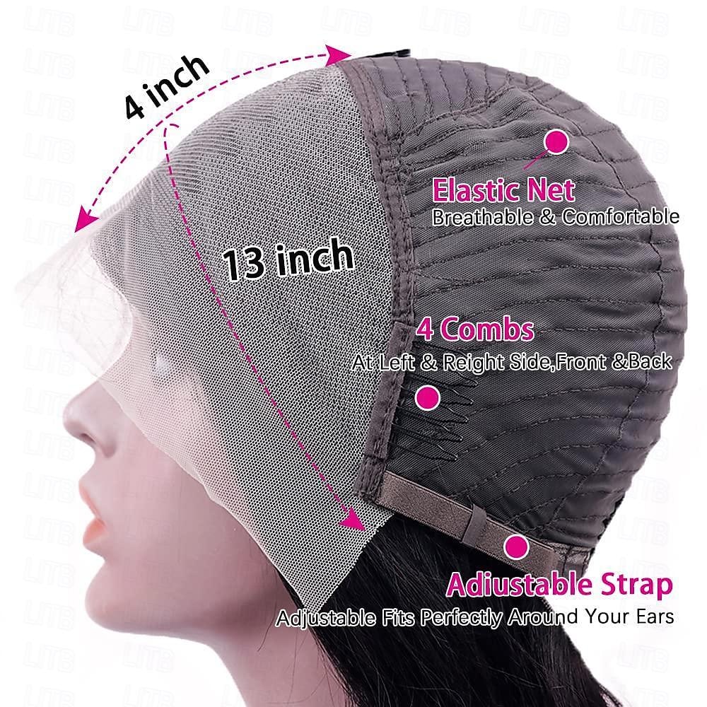 Brazilian Straight Bob Wig Human Hair 14 inch 13x4 HD Lace Front Wigs 180 Density Glueless Pre Plucked with Baby Hair 180% Density Glueless Short Human Hair Wigs for Black Women Natural Color 2026 - $143.99 –P5
