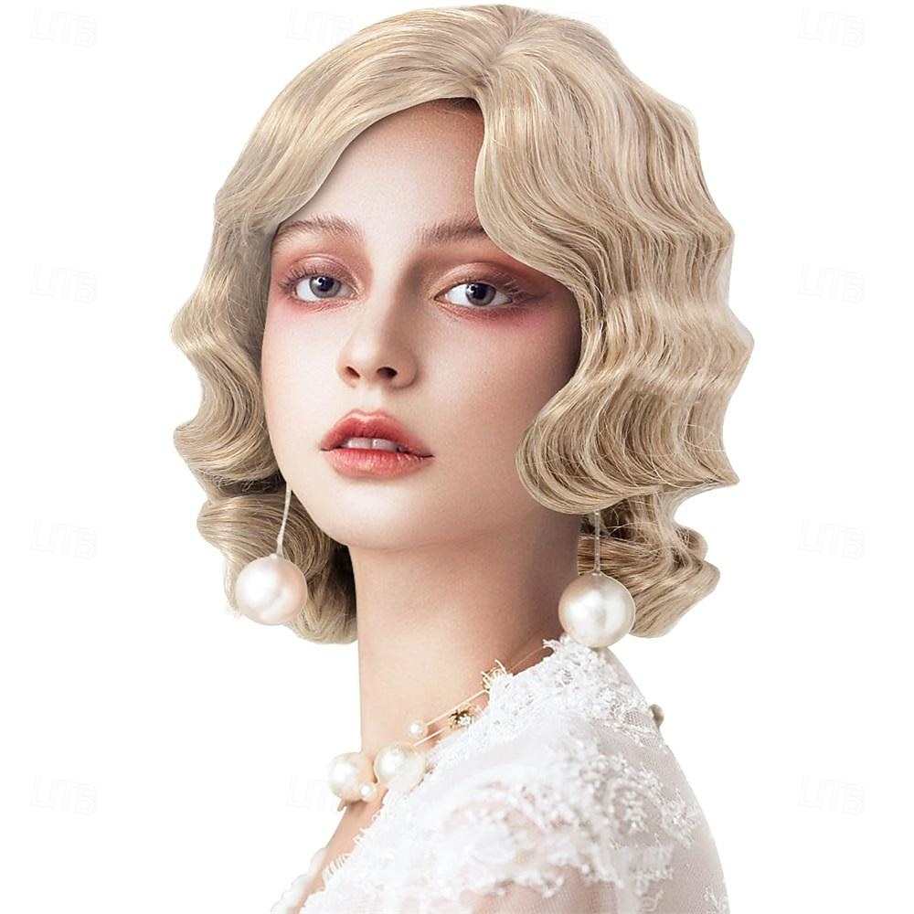 Brown Wig 1920s Lady Finger Wave Wig Vintage Brown 20s Wig Women Retro Synthetic Hair Carnival Cosplay Party Costume Wig Halloween Wigs 2026 - $18.49 –P1