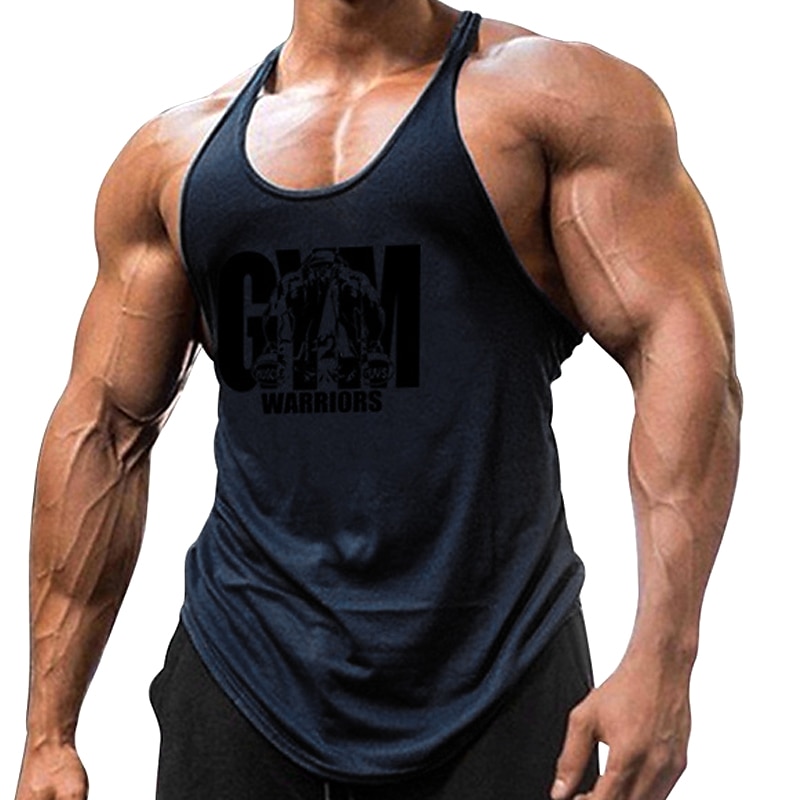 Per uomo Grafico Lettera Canotta Maglietta smanicata Canottiera Canotte con retro a vogatore Senza Maniche maglietta Collo a U Camicia Moda Muscolo Allenamento Quotidiano Vacanza Palestra Nero Bianco del 2026 a $15.99 –P6