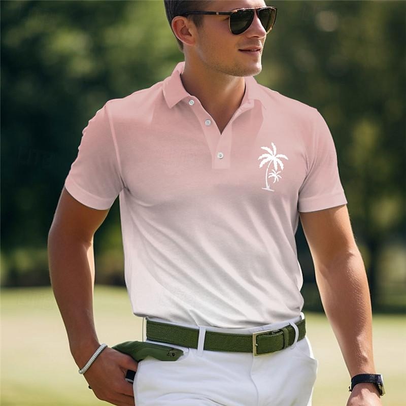 Kentucky Derby Miesten Havaijilaiset poolopaidat Golfpaita Lyhythihainen Poolopaidat Kauluspaidat Vapaa-aika Ranta-asut Lomavaatteet Trooppiset vaatteet Juhla-asut Napit 3D-tulostus Kesä Keltainen 2025 - $22.99 –P3
