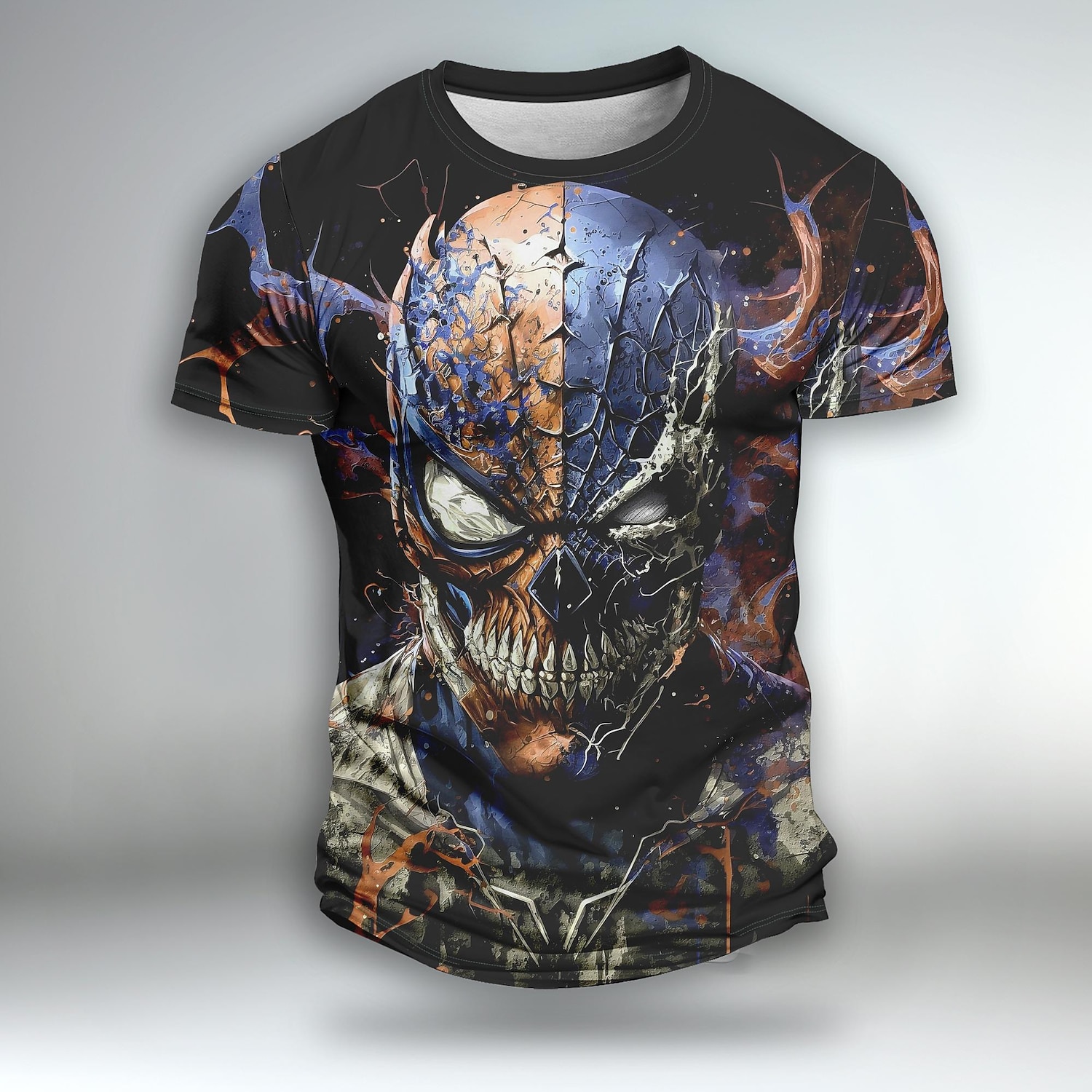 Men's Graphic Skull Creepy Clown Angel & Devil Clown Short Sleeve T shirt 3D Print Crew Neck Shirt Outdoor Subculture Party Casual Holiday Red Blue Purple Spring & Summer Clothing Apparel Normal S M 2026 - $20.99 –P8
