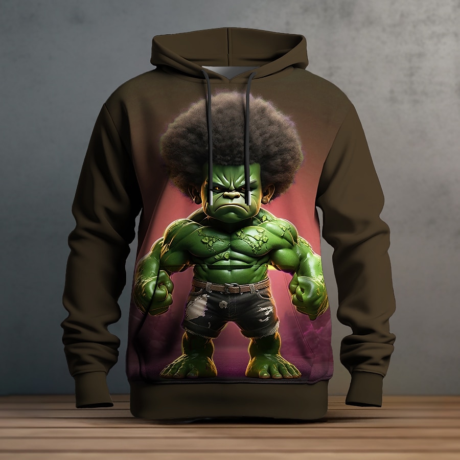 Hombre Graphic Caricatura Sudadera Sudaderas Sudadera Manga Larga Sudadera con capucha Con Capucha Moda Impresión 3D Vacaciones Deporte Festivos Negro Azul Marino Estampado Bolsillo delantero 2025 - $31.99 –P7