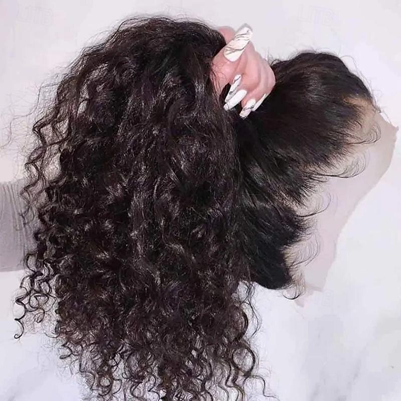 parrucca frontale in pizzo trasparente a 360 gradi con capelli umani parrucche di capelli umani ricci crespi prepizzicati parrucche di capelli umani ricci del 2025 a $175.99 –P2