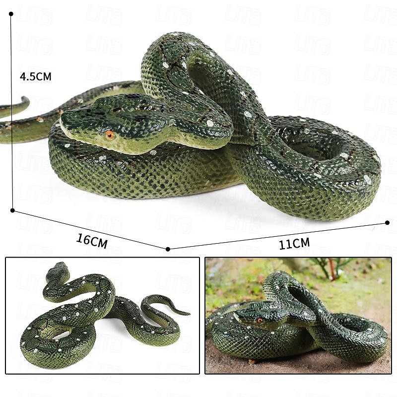 Realistic Snake Toy Rubber Snake Figure for Halloween Prank PropsLifelike Rubber Snakes Boa Constrictor FigurinesScare Birds Garden PropsPlastic Python Model Prank Gag Gift for April Fool's Day 2025 - $18.99 –P9