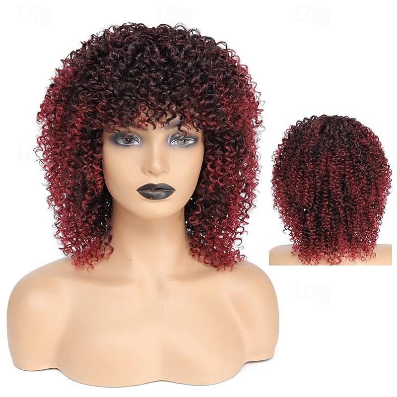 Parrucche Afro Nere Ricce per Donne Nere Parrucche Corte per Donne Nere Parrucche di Capelli Naturali con Frangia Parrucche Ricce Kinky Afro Twist Parrucche di Halloween del 2025 a $19.49 –P8