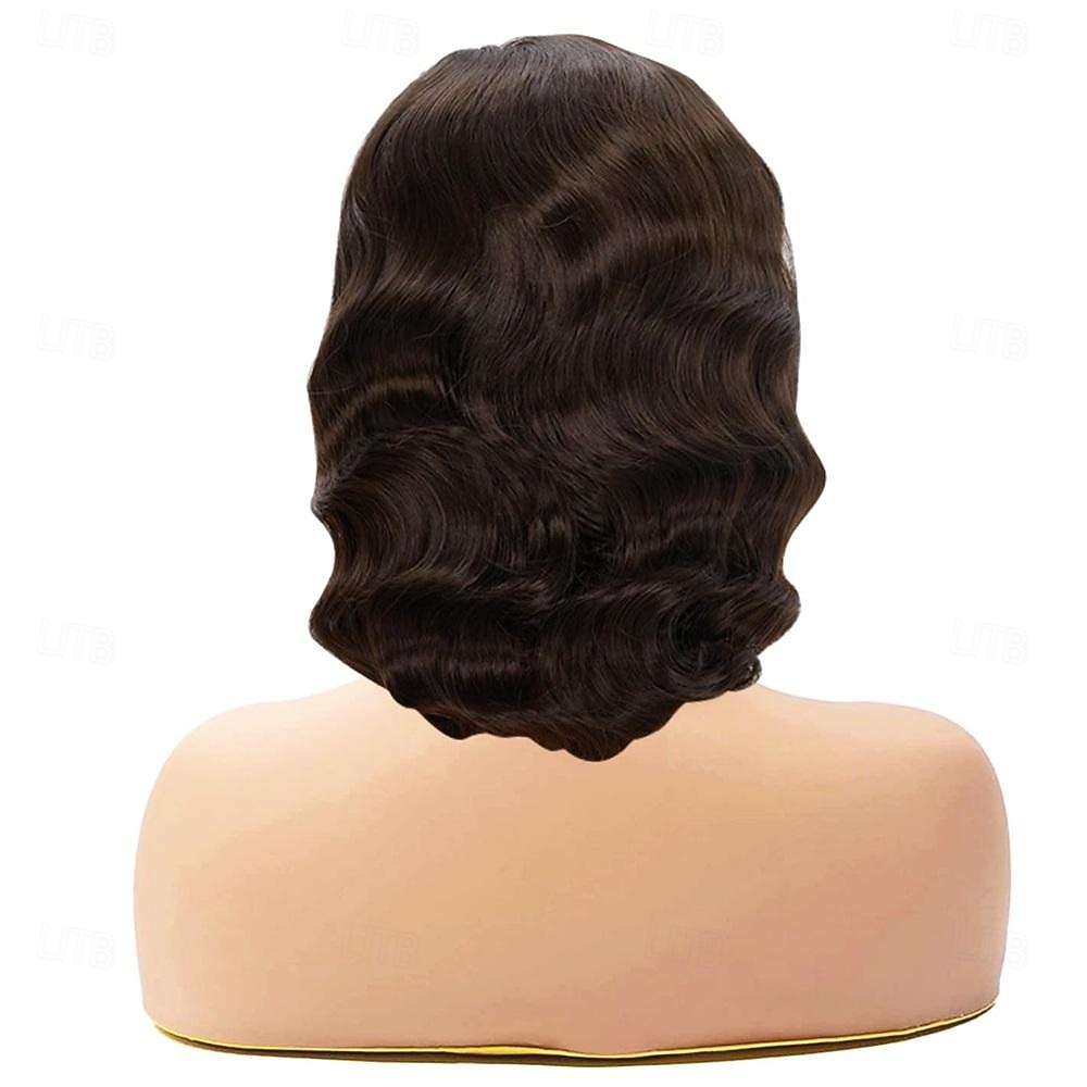 Brown Wig 1920s Lady Finger Wave Wig Vintage Brown 20s Wig Women Retro Synthetic Hair Carnival Cosplay Party Costume Wig Halloween Wigs 2026 - $18.49 –P14