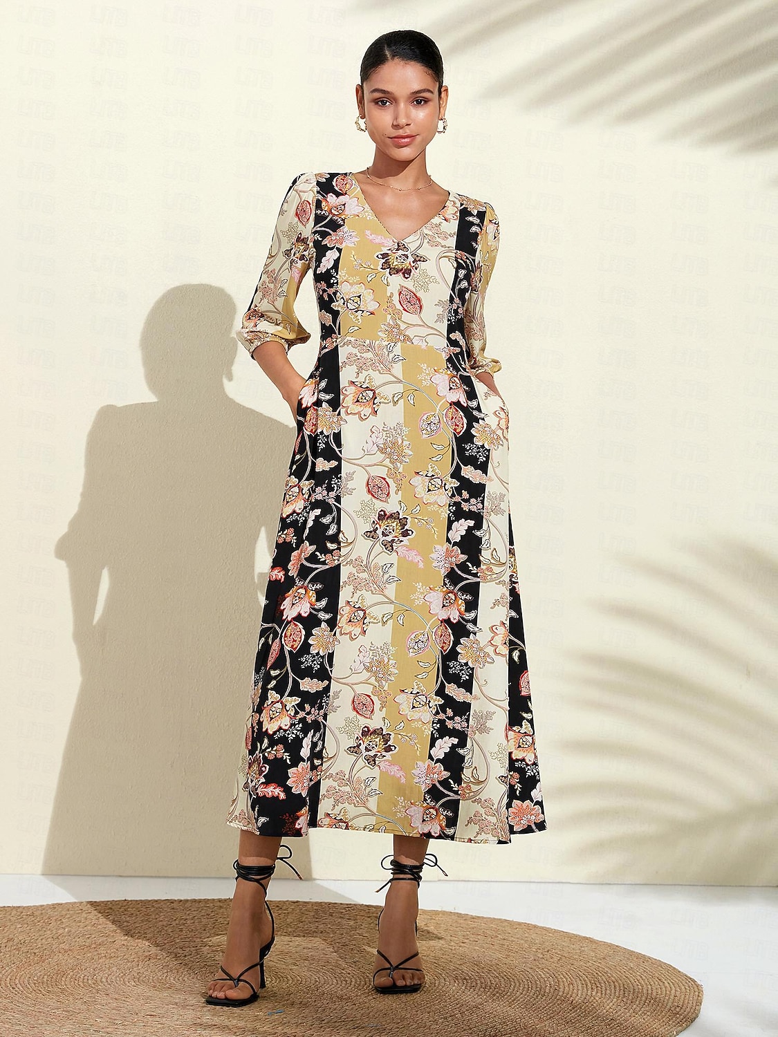 robe longue fleurie avec poche zippée de 2026 ? $125.99 –P8