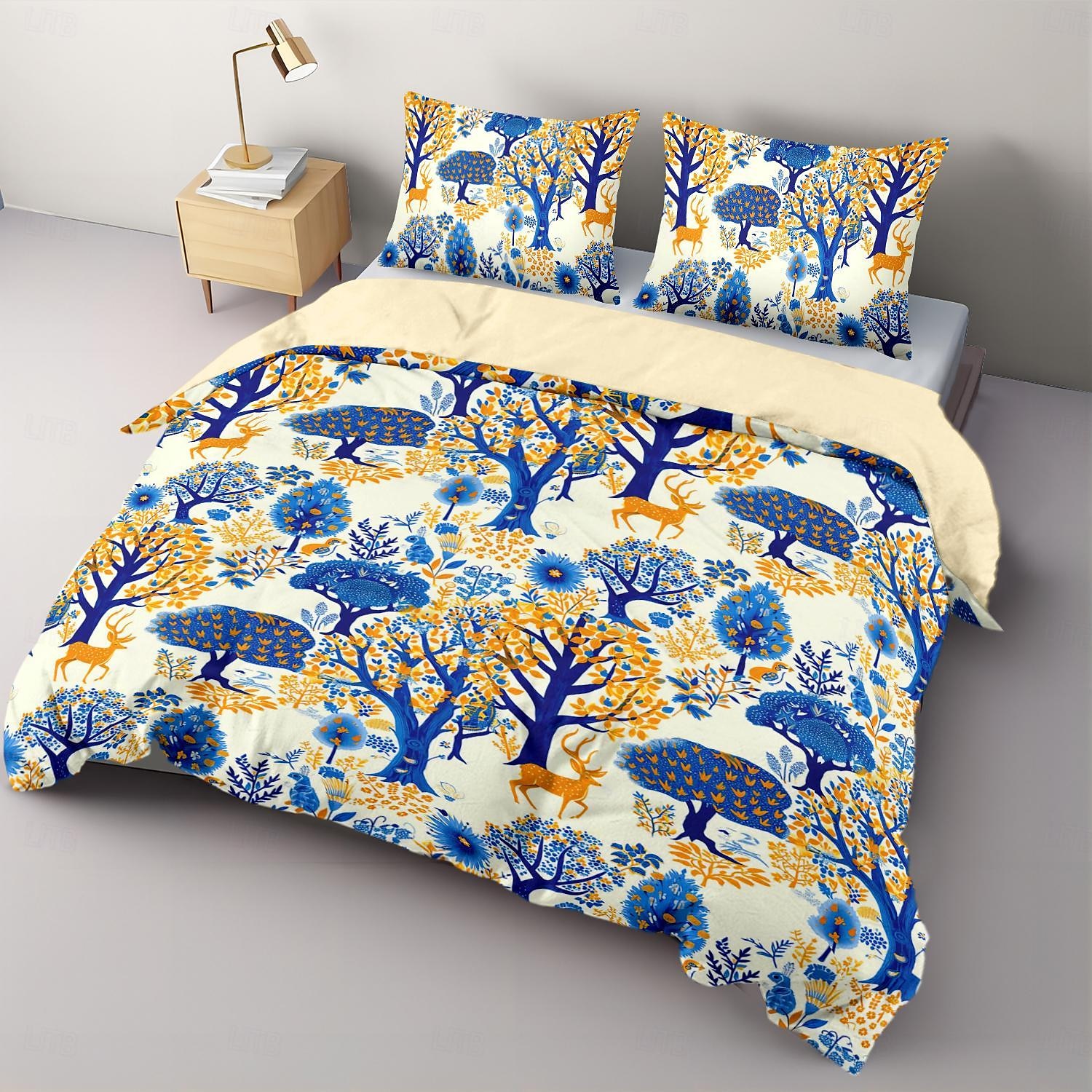100% Cotton Duvet Cover Set Tree Pattern Set Soft 3-Piece Luxury Bedding Set Home Decor Gift King Queen Duvet Cover 2025 - $37.99 –P7