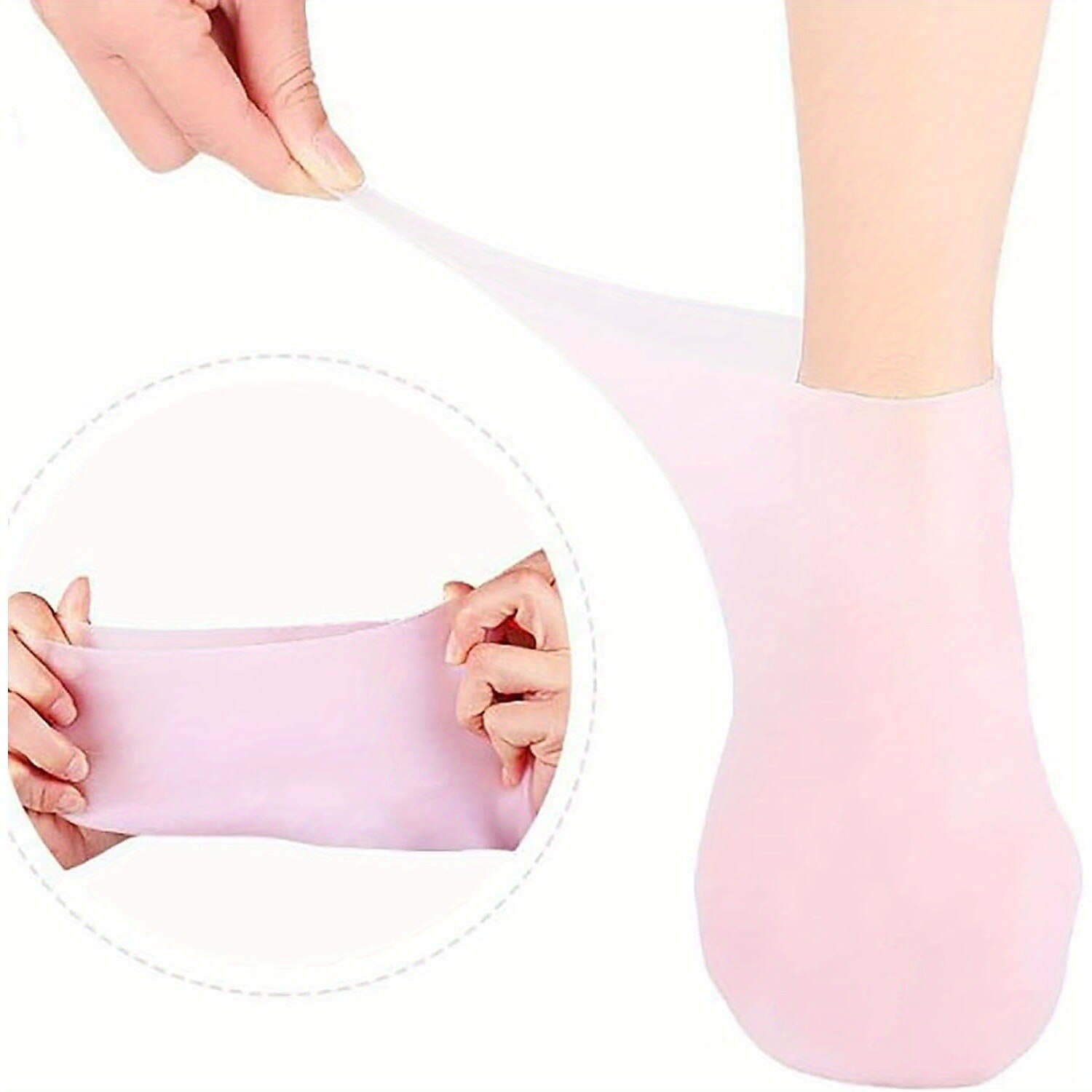 جوارب مرطبة من جل السيليكون - جوارب باديكير سبا للقدم للسيدات للأقدام الجافة والمتشققة، جوارب جل للعناية بالقدم لإصلاح القدم الجافة والكعوب المتشققة وتنعيم البشرة الخشنة 2025 - $4.99 –P2