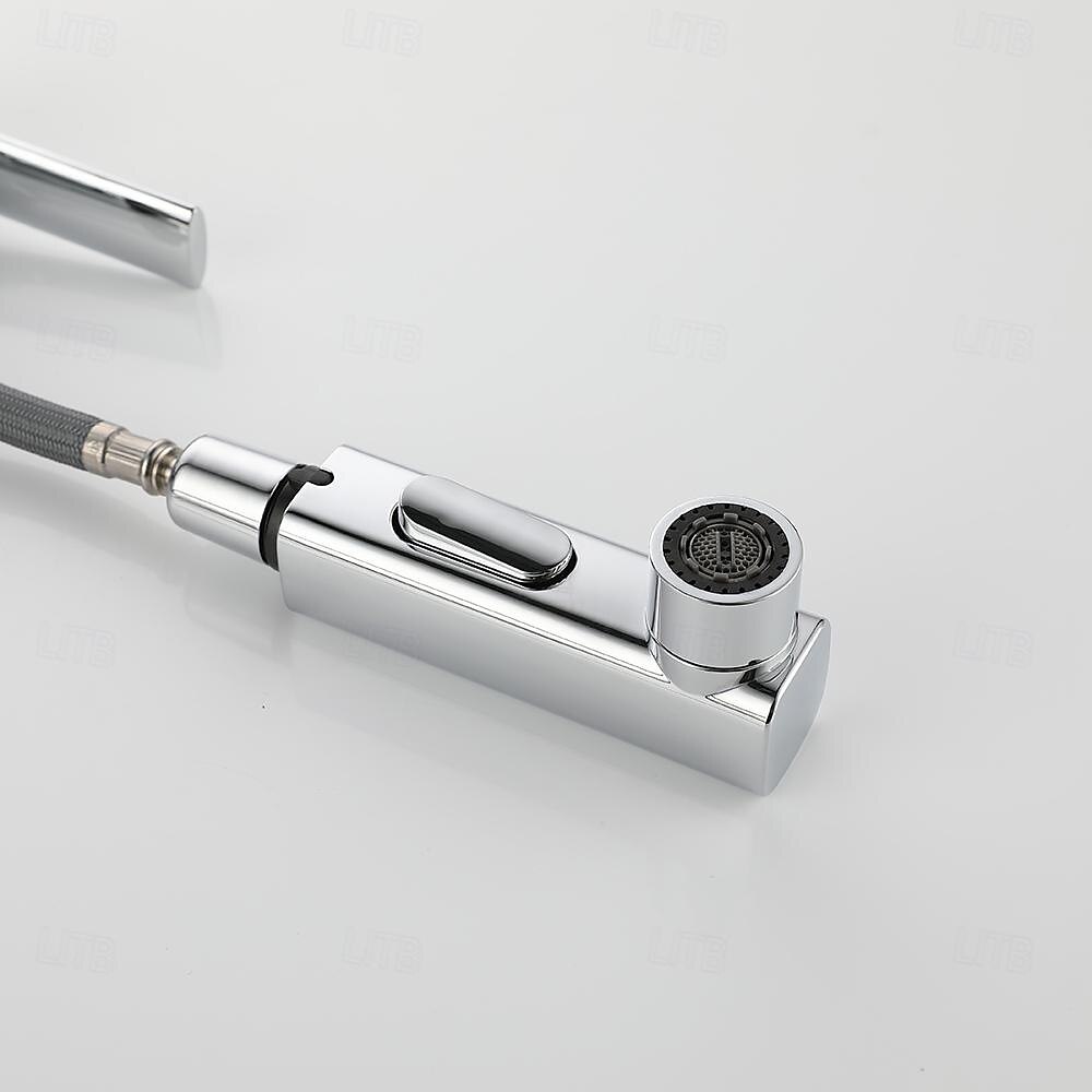 2025年 バスルームのシンクの蛇口 - 引出式 電気メッキ センターセット シングルハンドルつの穴Bath Taps  コレクション – $129.99 –P5