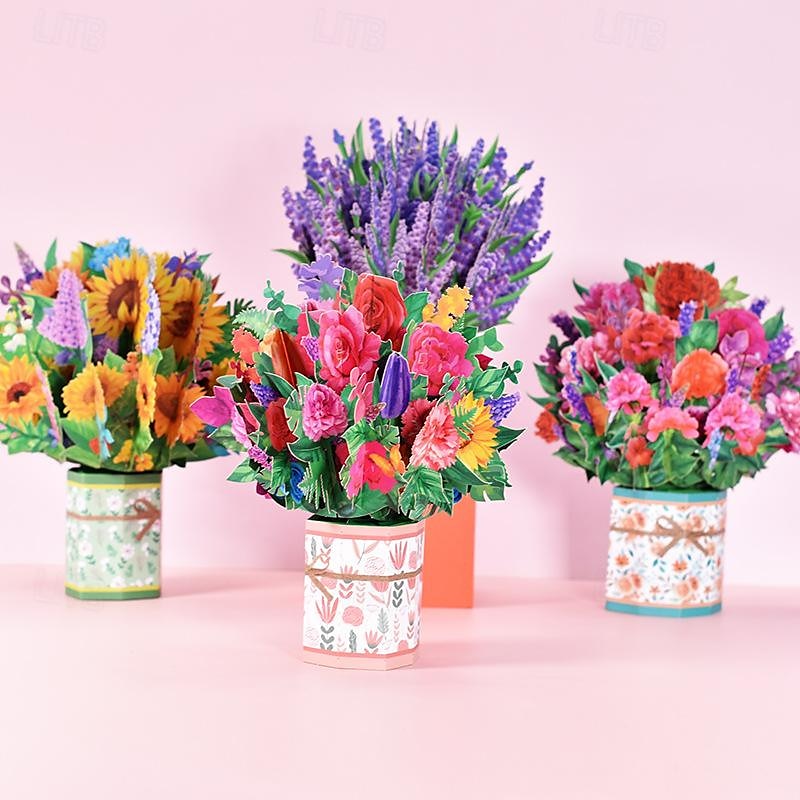1 bucată felicitare pop-up de ziua mamei fericită cu bilet și plic cea mai bună mamă din toate timpurile felicitare 3d flori fluturi felicitare pop-up cel mai bun cadou pentru mama mama bunica mama vitregă fiică femeie 2025 - $14.99 –P1