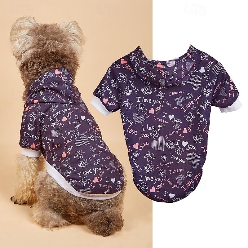 Chien Chat Pulls à capuche Mignon Occasionnel Hiver Respirant Doux Lavable Confortable Extérieur Décontracté Quotidien Vêtements pour Chiens for Bichon Frisé Spitz Nain Bébé Animal Papillon Petit de 2025 ? $23.99 –P5