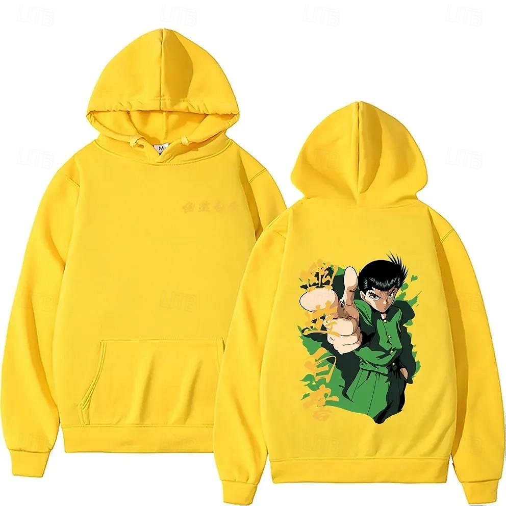 Yu Yu Hakusho Yusuke Urameshi Kurama Kapuce Animák Manga Anime Přední kapsa Grafika Pro Pro páry Pánské Dámské Dospělé Karneval Plesová maškaráda Horká ražba Běžné / Denní 2025 - $27.99 –P10