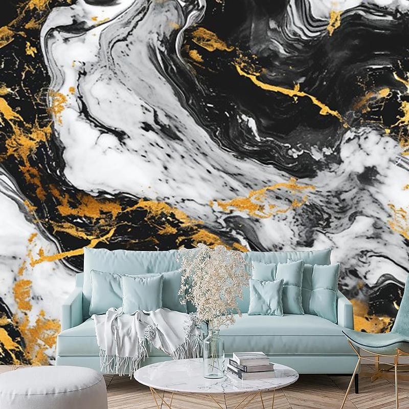 Papéis de parede legais vblack gold mármore papel de parede mural de parede adesivo de cobertura de parede removível pvc / material de vinil autoadesivo / adesivo decoração de parede necessária para de 2025 por $15.99 –P1