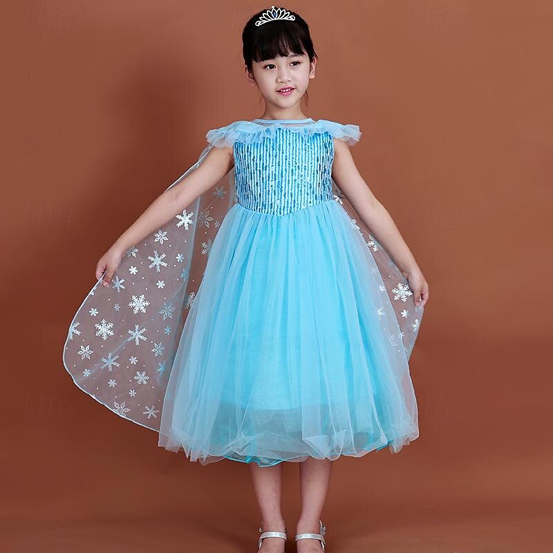 Frozen Princess Fairytale Elsa Dress Outfits Flower Girl Dress Cute Movie Cosplay for Girls' Kid's Wedding Wedding Guest 2025 - $55.99 –P4