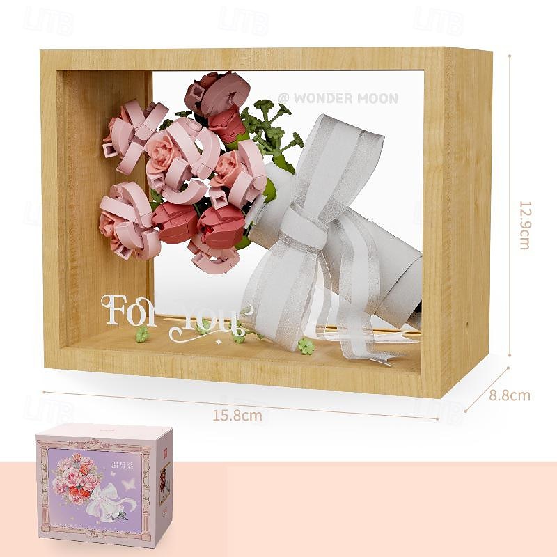presentes do dia das mulheres luar sociedade mini partículas criativas brinquedos diy blocos de construção de flores eternas série pacote de flores dia das mulheres presentes do dia das mães para de 2025 por $45.69 –P6