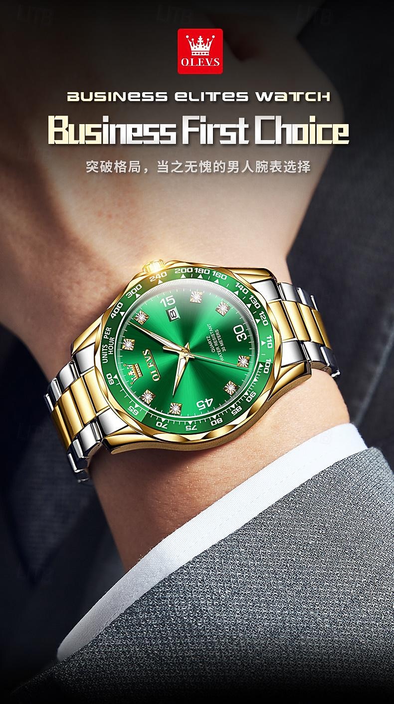 OLEVS Men Quartz Watch Minimalist Fashion Casual Wristwatch Luminous Calendar Waterproof Steel Watch 2026 - $34.99 –P9
