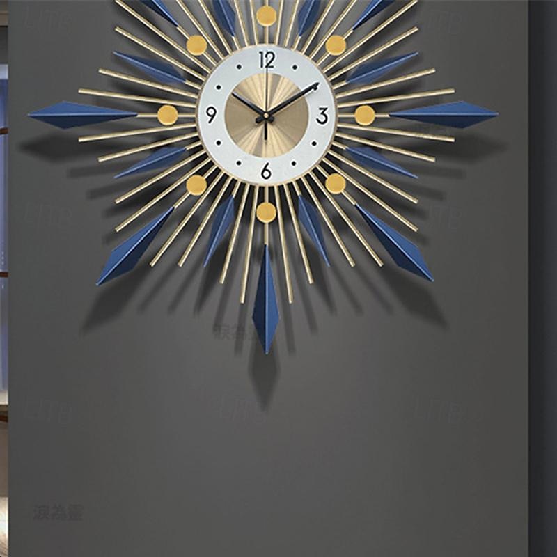 velké nástěnné hodiny kovové dekorativní polovina století tiché netikající velké hodiny moderní bytové dekorace do obývacího pokojeložnicejídelna kancelář 2026 - $126.09 –P8