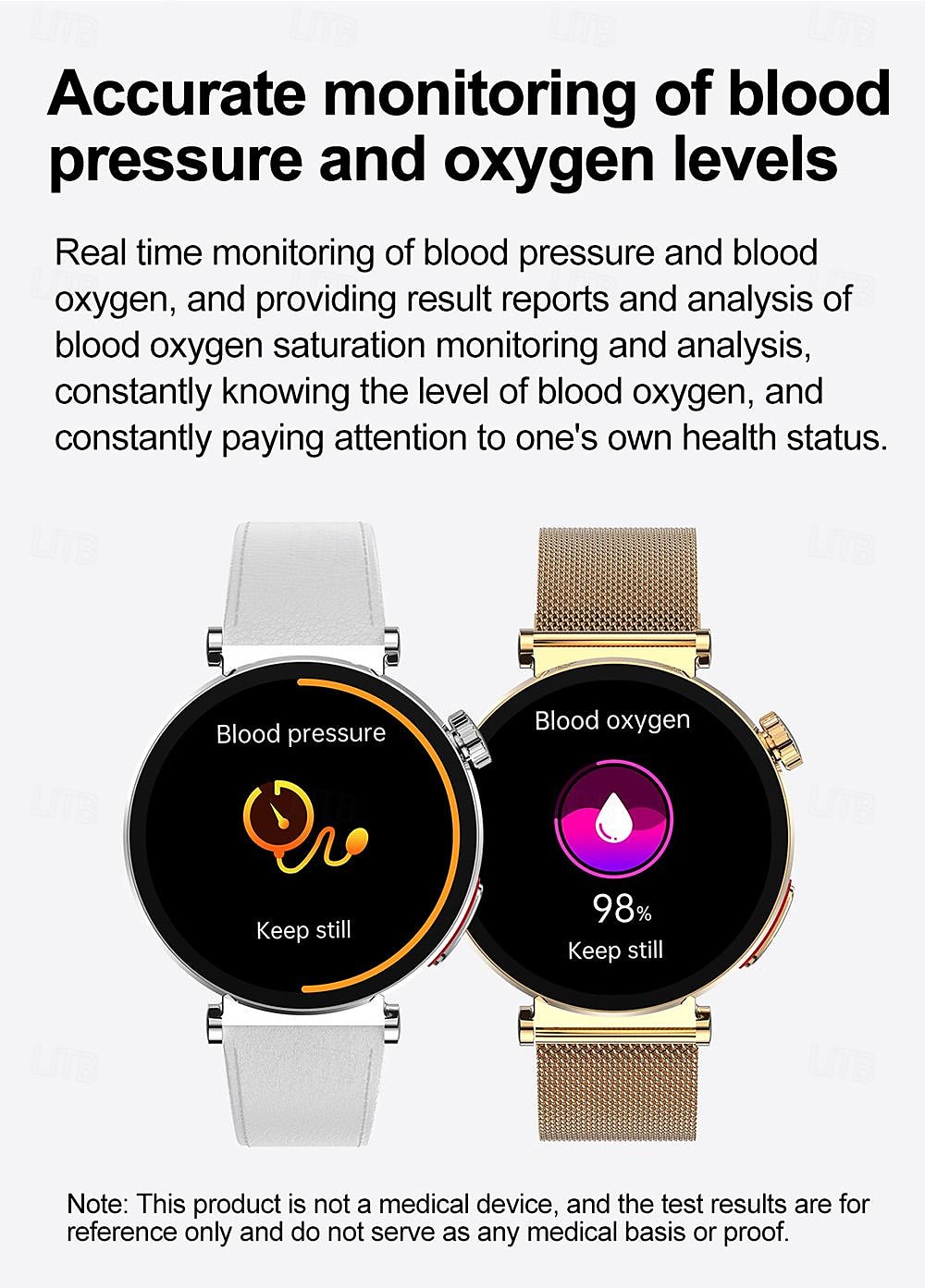 2025年 iMosi ECG PPG女性用スマートウォッチ 1.27インチフルタッチスクリーンBluetooth通話温度モニターペドメーターAndroid iOS対応ハンズフリー通話防水IP68  コレクション – $78.99 –P14