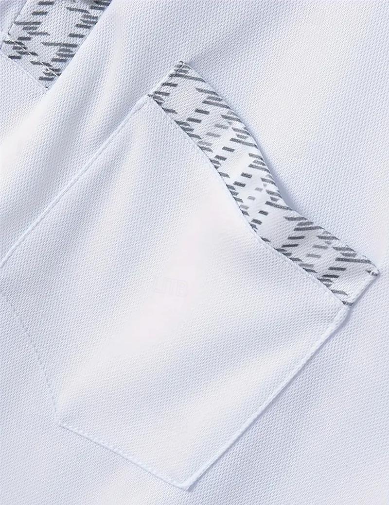 Férfi POLO trikó Button Up Polos Hétköznapi Sport Hajtóka Rövid ujjú Divat Alap Színes Tyúklábminta Kollázs Zseb Nyár Normál Fekete Fehér Tengerészkék Medence Khakizöld POLO trikó 2025 - $17.99 –P17
