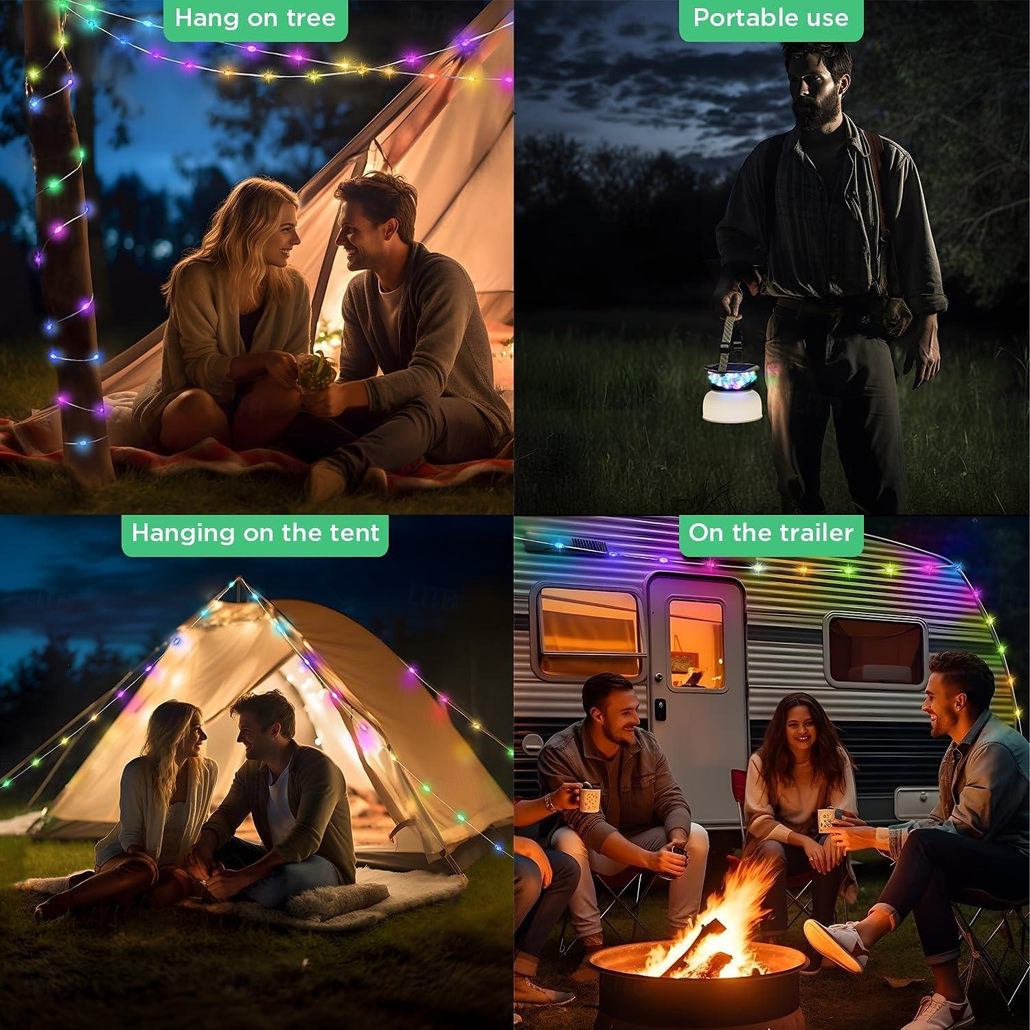 Camping Lantern Solar String Lights Multifunctional Rechargeable Outdoor Tent Camping Light 16.4FT IP65 Waterproof Camping Gear with Rechargeable Emergency for , Home and Party Decorations 2026 - $88.99 –P10