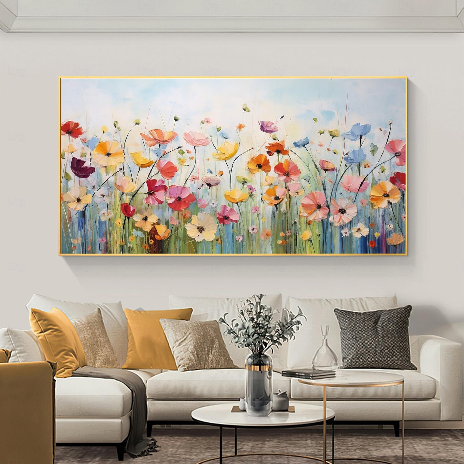 Handmade Original Flower scenery Oil Painting On Canvas Wall originate Art Painting for Home Decor With Stretched Frame/Without Inner Frame Painting 2025 - $150.99 –P2