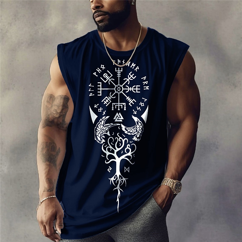 Homme Graphique Guerrier viking Tribal Débardeur T-shirt sans manches pour hommes Manches Courtes T-shirt Impression 3D Col ras du cou Chemise Designer Ethnique Muscle Quotidien Salle de sport Sports de 2026 ? $17.49 –P3