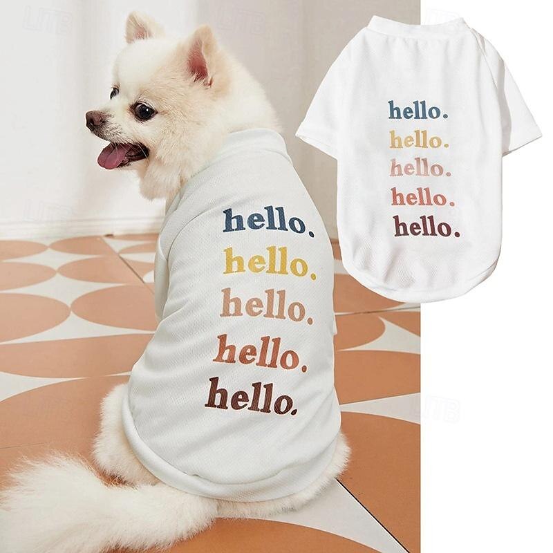 Hund Katt T-shirt söt stil Ledigt Vinter Andningsfunktion Mjuk Tvättbar Bekväm Utomhus Ledigt / vardag Hundkläder for Bichon Frisé Pommeran valpen eller det lilla husdjuret Fjäril Small 2025 - $22.99 –P2