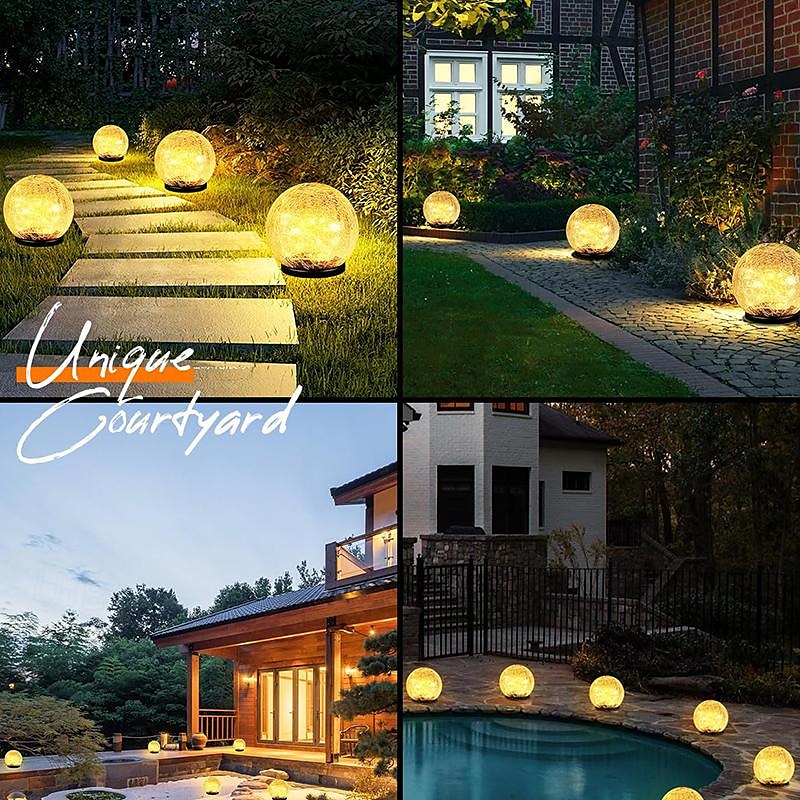 solární lední hokej pohřbená lampa trávník vložená lampa venkovní nádvoří zahrada krok atmosféra dekorace led crack lampa 2025 - $24.99 –P6