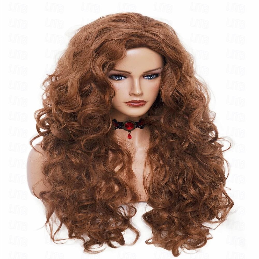 Rugelyss Vintage Wigs Dark Brown Rednish Maroon Wig for Women Lady Natural Synthetic Full Wigs for 70s Cosplay Costume Disco Hair Wig Halloween Wigs 2026 - $20.99 –P3