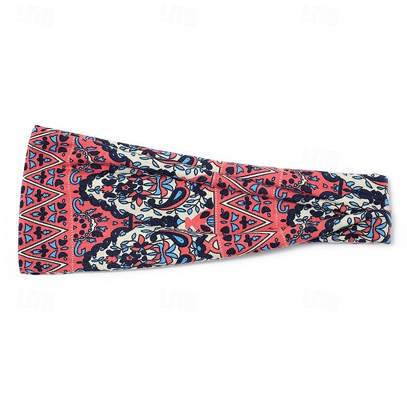 Printed Sports Headband Yoga Headband Headband Sweat Absorbing Band Anti Sweat Women s Wide Brimmed Headscarf Headwear 2025 - $6.99 –P24