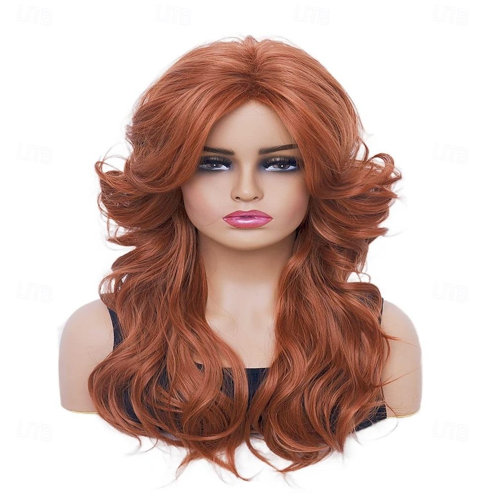 Parrucche vintage Rugelyss parrucca mista marrone per donne parrucche sintetiche a strati complete per cosplay costume parrucche disco degli anni '60 '70 '80 di Halloween del 2025 a $20.99 –P8